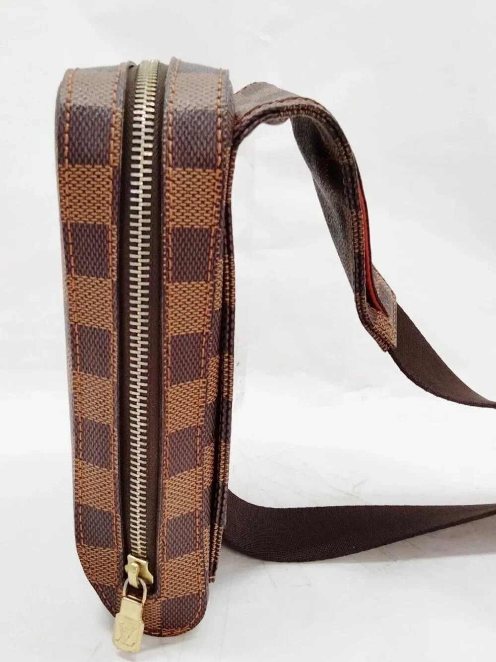 Authentic Louis Vuitton Geronimos Damier Ebene Sling Bag Crossbody Waist Bag LV